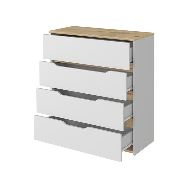 English Elm California Drawer Dresser - Four Spacious Drawers, Stylish Multicolor Finish For Modern Spaces B128P148679