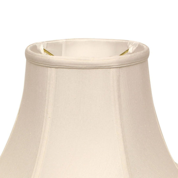 English Elm Slant Drum Shantung Fabric Lampshade Washer Fitter Softback for Floor or Buffet Lamps White B075101417