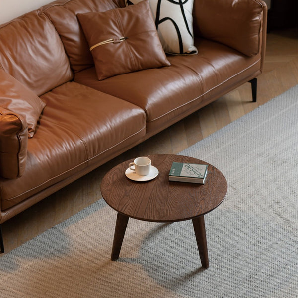 English Elm Center Solid Oak Square Coffee Table Walnut Finish Low Profile Living Room Accent W1283P147830