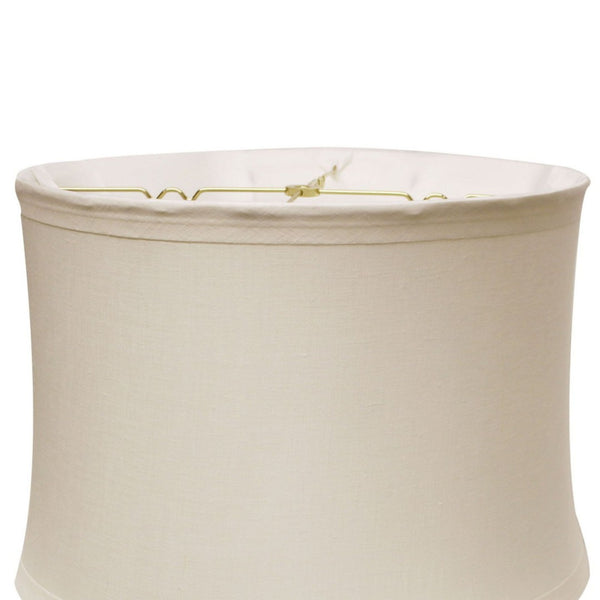 English Elm Drum Silhouette Natural Linen Table Lamp Shade Warm Diffused Glow Transitional Decor B075101143