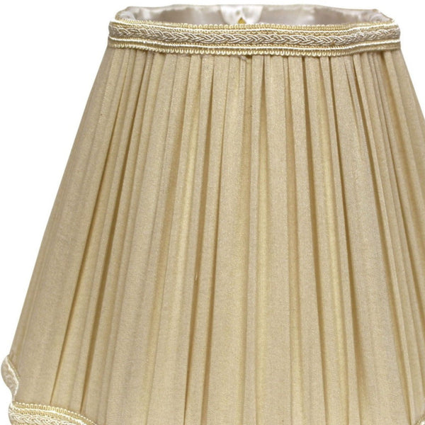 English Elm Slant Pleated Shantung Silk Lampshade Washer Fitter Warm Diffused Glow Formal Decor B075101238