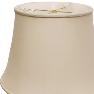 English Elm Slant Euro Bell Pongee Silk Softback Lampshade Elegant Champagne Neutral for Traditional Decor B075101165