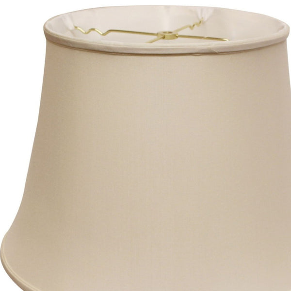 English Elm Slant Euro Bell Pongee Silk Softback Lampshade Elegant Champagne Neutral for Traditional Decor B075101165