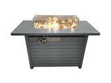 English Elm 11'' H X 42'' L Steel Propane Outdoor Fire Pit Table With Lid