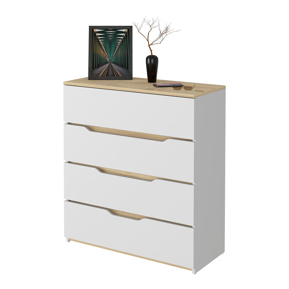English Elm California Drawer Dresser - Four Spacious Drawers, Stylish Multicolor Finish For Modern Spaces B128P148679