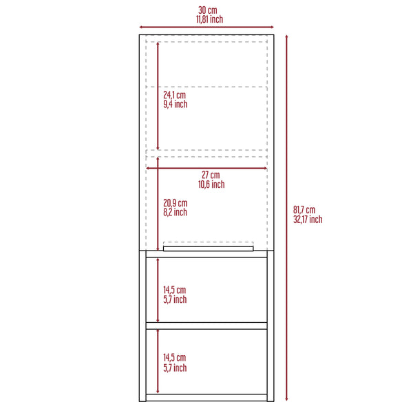 English Elm Miami Black Single Door Pantry with Four Adjustable Shelves, Engineered Wood, Space-Saving Design B128P148743