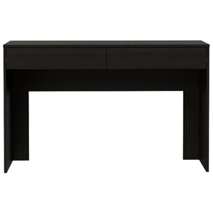 English Elm Tampa Modern Writing Computer Desk with Two Drawers, 47.3" Black Engineered Wood, Easy Assembly B128P148815