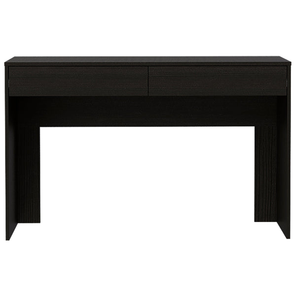 English Elm Tampa Modern Writing Computer Desk with Two Drawers, 47.3" Black Engineered Wood, Easy Assembly B128P148815