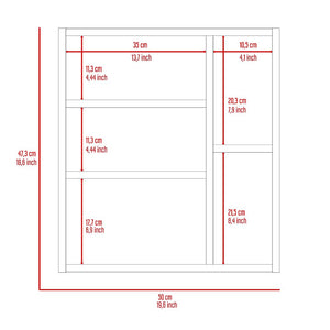 English Elm Minsk Modern Medicine Cabinet with Mirror, Two External Shelves, Single Door, Three Interior Shelves Black 23 L x 19 W x 5 H B128P148749
