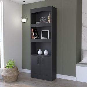 English Elm Dundee Engineered Wood Kitchen Cart with Countertop, Steel-Slide Drawer & Two Open Shelves - Multicolor B128P148708