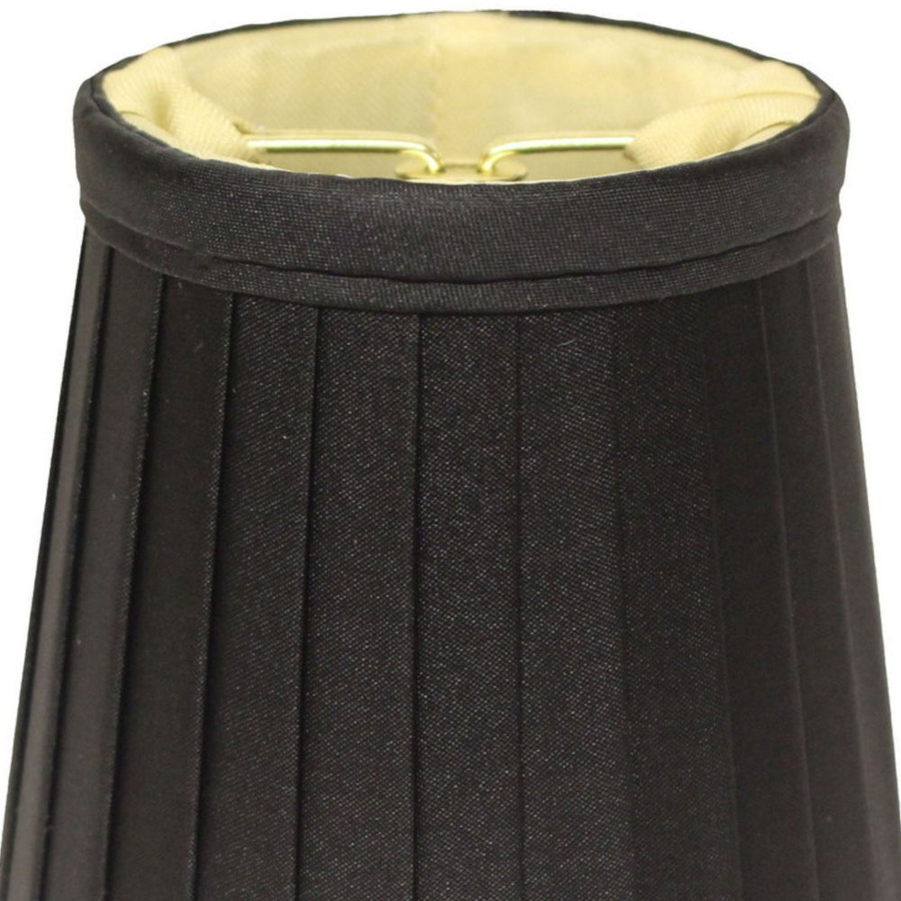 English Elm Side Pleat Black Fabric Chandelier Shades Set of 6 Flame Clip Candelabra Bulb Fit B075101685
