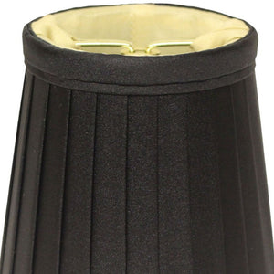 English Elm Side Pleat Black Fabric Chandelier Shades Set of 6 Flame Clip Candelabra Bulb Fit B075101685