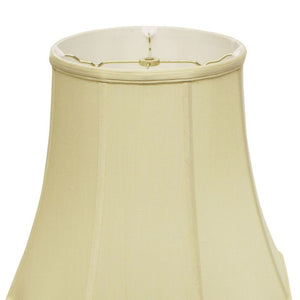 English Elm Fancy Octagonal Shantung Fabric Table Lamp Shade Architectural Tailored Washer Fitter Antique White B075101514