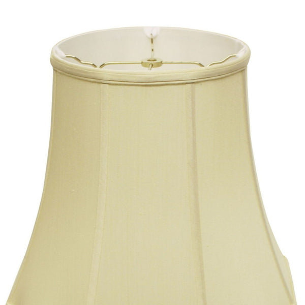 English Elm Fancy Octagonal Shantung Fabric Table Lamp Shade Architectural Tailored Washer Fitter Antique White B075101514