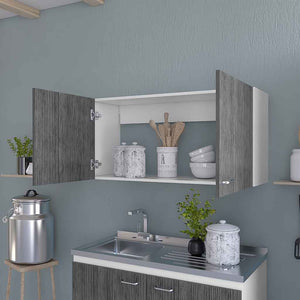 English Elm Oklahoma Wall Cabinet Two Doors – Space-Saving Particleboard Storage 39.3"W x 19.3"H Sleek Design Multicolor 42 L x 24 W x 4 H B128P148777