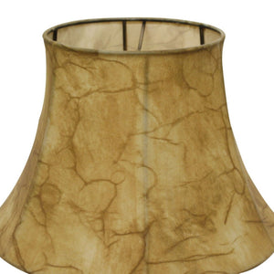 English Elm Shallow Drum Hide Lampshade Antique Parchment Softback Warm Glow for Table Lamps B075101138