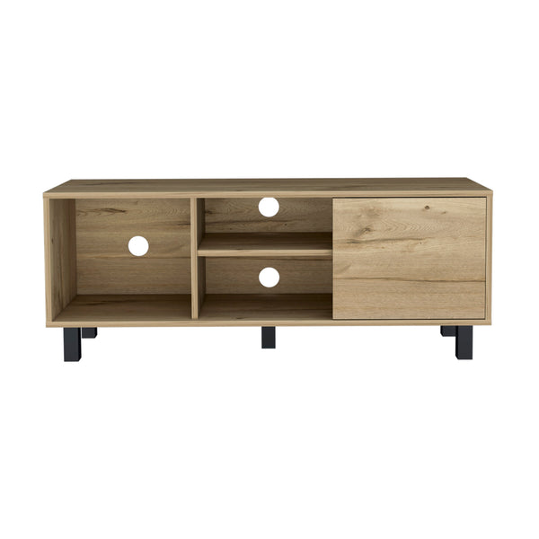 English Elm Rome Light Oak TV Stand for TVs up to 43" with Drawer, Open Shelves & Large Display Shelf, Compact Contemporary Design B128P148799