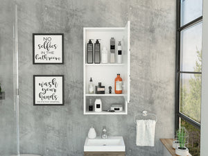 English Elm Modesto Mirrored Medicine Cabinet with Open Shelf and Two Interior Shelves for Bathroom Storage and Style Beige 39 L x 21 W x 5 H B128P148754