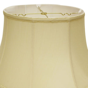 English Elm Slant Drum Shantung Fabric Lampshade Washer Fitter Softback for Floor or Buffet Lamps Antique White B075101418