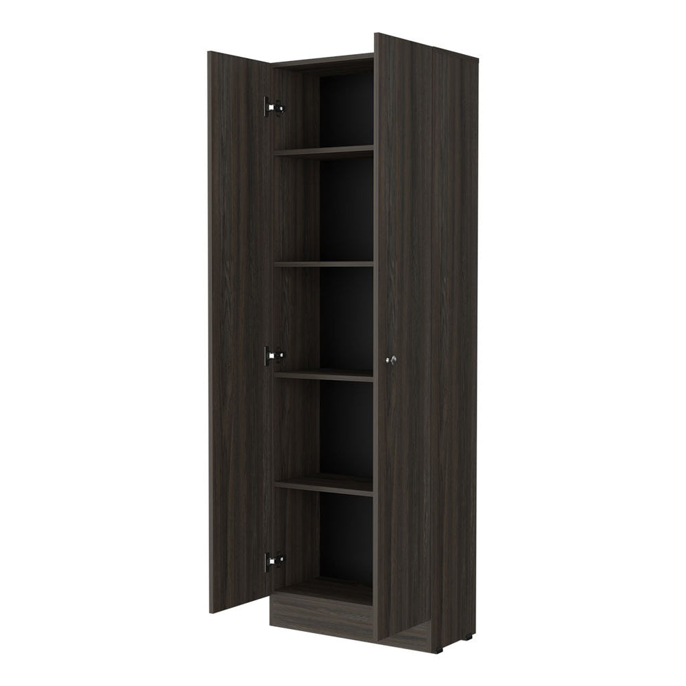 English Elm Virginia Double Door Storage Cabinet with 5 Adjustable Shelves, 70.8"H x 23.6"W x 11.8"D Multicolor Particle Board Durable Design B128P148834