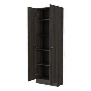 English Elm Virginia Double Door Storage Cabinet with 5 Adjustable Shelves, 70.8"H x 23.6"W x 11.8"D Multicolor Particle Board Durable Design B128P148834