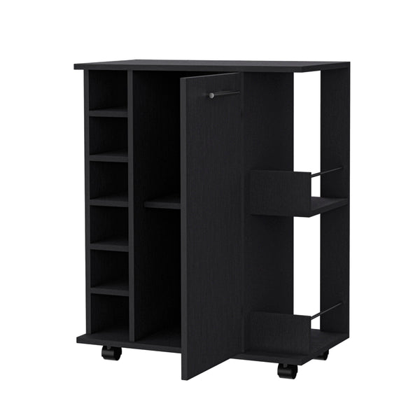 English Elm Lovell Black Nightstand with Sturdy Base, 2 Spacious Drawers & Wide Top for Lamps and Books B128P148742