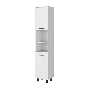 English Elm Sheffield Space-Saving 2-Door Pantry Cabinet — 15.7" Wide, Tall Top Shelf, 2 Middle & Bottom Shelves B128P148807