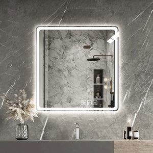 English Elm 36x36 Frameless Led Vanity Mirror Anti-fog Front Lit Square Bathroom Wall Mount W2071137653