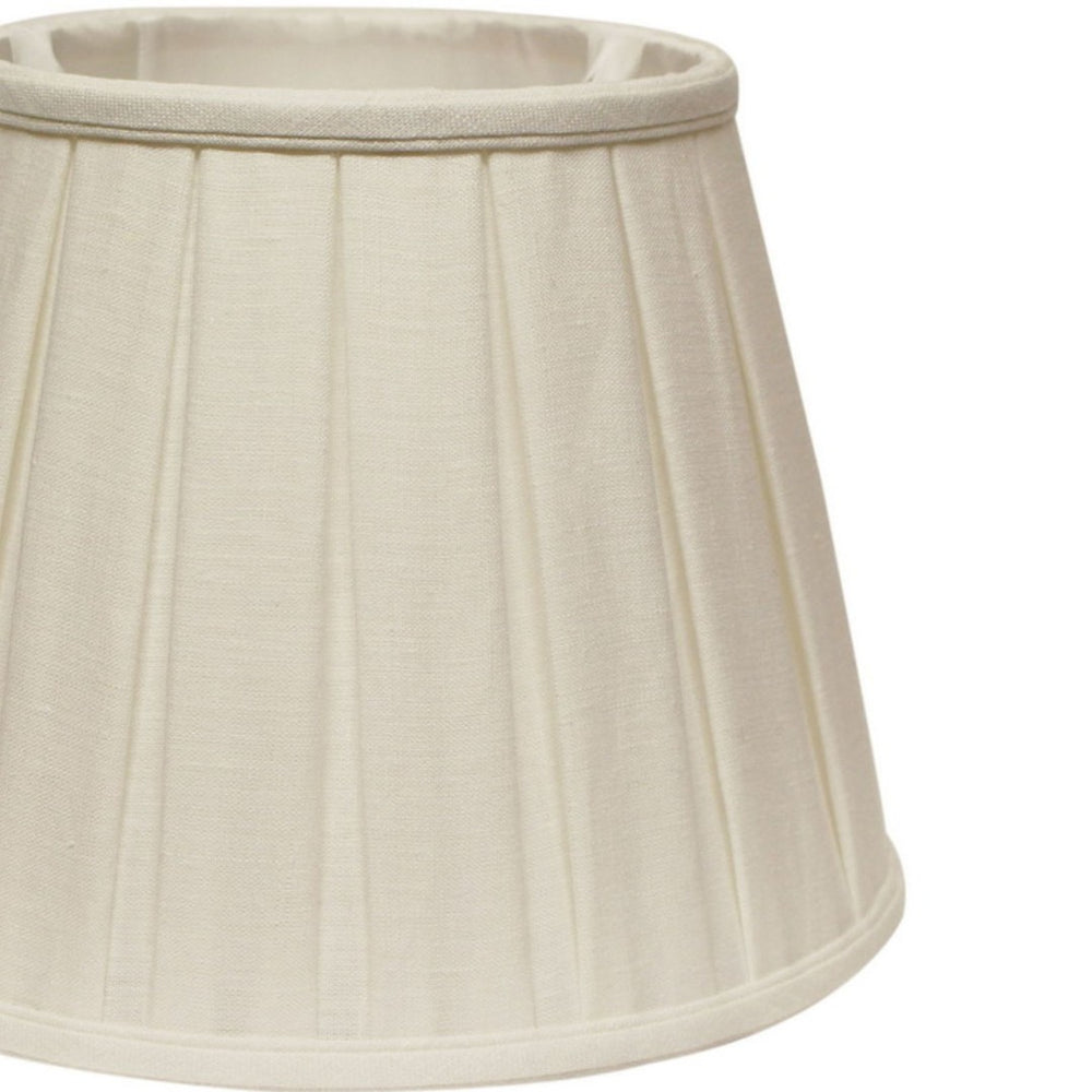 English Elm Slant Linen Box Pleat Softback Shade with Brass Washer Fitter for Table or Floor Lamps B075101279