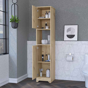 English Elm Celestial chic jewelry dresser with mirror, two drawers and single-door cabinet for elegant storage and decor Brown 51 L x 25 W x 5 H B128P148687