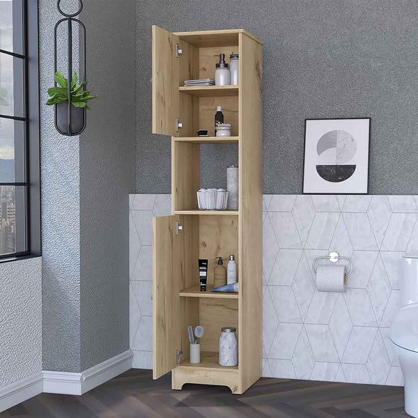 English Elm Celestial chic jewelry dresser with mirror, two drawers and single-door cabinet for elegant storage and decor Brown 51 L x 25 W x 5 H B128P148687