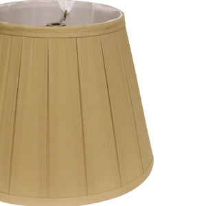 English Elm Slant Shantung Silk Box Pleat Lampshade Washer Fitter Warm Amber Glow Tailored B075101270