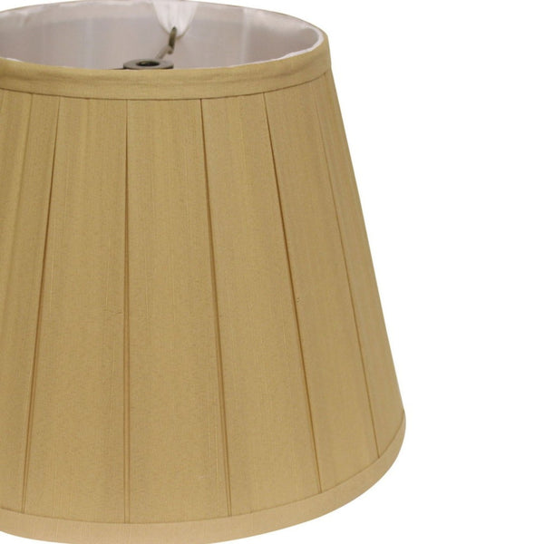 English Elm Slant Shantung Silk Box Pleat Lampshade Washer Fitter Warm Amber Glow Tailored B075101270