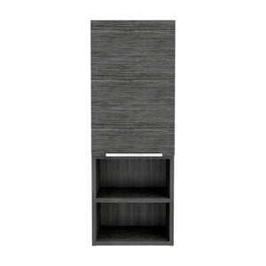 English Elm Miami Black Single Door Pantry with Four Adjustable Shelves, Engineered Wood, Space-Saving Design B128P148743