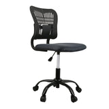 Hearth and Haven Office Chair Armless Ergonomic Desk Chair Adjustable Height Seat Mesh Task Chair Comfy Home Office Chair(Grey) W2163138750