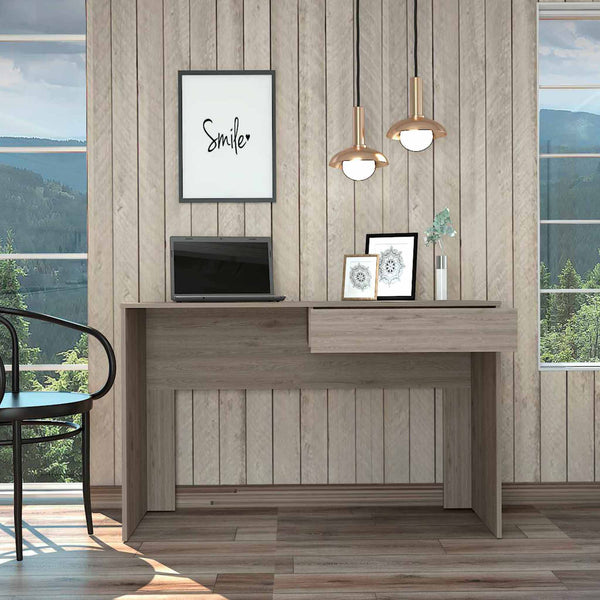 English Elm Tampa Black Writing Computer Desk with Drawer — 47.3" Engineered Wood Top, Easy Assembly, Sleek B128P148976