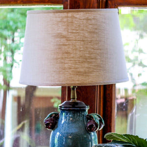 English Elm Slant Modified Empire Linen Hardback Shade with Warm Stonewash Finish for Table Lamps B075101406