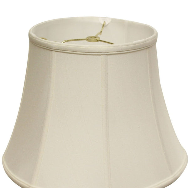 English Elm Slant Bell Shantung Fabric Lampshade Washer Fitter Warm Ambient Glow for Living Rooms B075101474