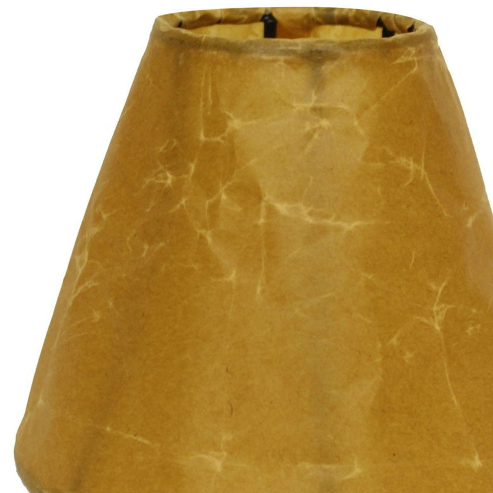 English Elm Slant Empire Crinkle Oil Paper Chandelier Shades Warm Amber Glow Set of Six B075101654