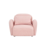 English Elm Living Room Furniture Lazy Sofa Chair Teddy Fabric Pink