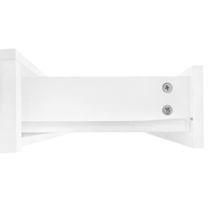 English Elm On-trend Square Coffee Table High Gloss White Top Wood Grain Legs Four Drawer Storage WF314582AAK