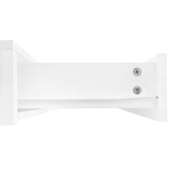 English Elm On-trend Square Coffee Table High Gloss White Top Wood Grain Legs Four Drawer Storage WF314582AAK