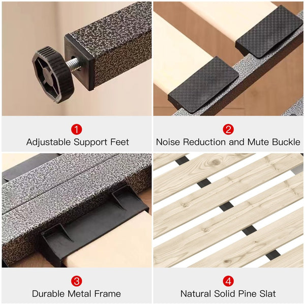 English Elm Queen Size Upholstered Platform Bed With Luxurious Velvet Headboard & Sturdy Solid Wood Frame W1885S00125-GIGA