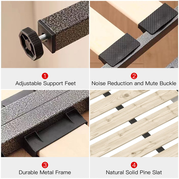 English Elm King Size Upholstered Platform Bed With Velvet Headboard, Solid Wood & Metal Frame, Beige/White W1885S00010