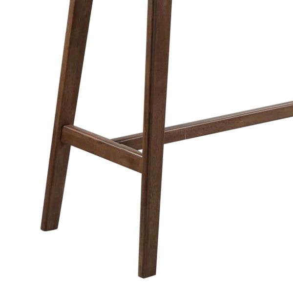 English Elm Walnut Mid-Century Rectangular Bar Table — Solid Hardwood & Walnut Veneer, Tapered Legs, 47.25" Wide B062P145651