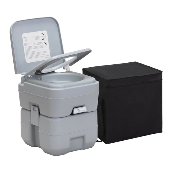 English Elm Portable Toilet with 5.3 Gallon Waste Tank Hdpe Camping Porta Potty Carry Bag W2181P148123