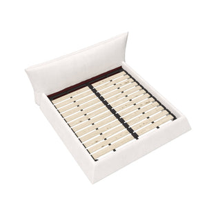 English Elm Queen Size Upholstered Platform Bed With Luxurious Velvet Headboard & Sturdy Solid Wood Frame W1885S00125-GIGA