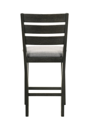 English Elm Contemporary Solid Wood Extendable Counter Height Dining Set with Ladder Back Chairs B011S02291