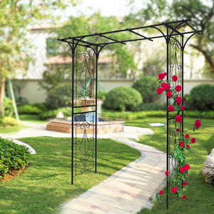English Elm Metal Powder-coated Garden Arch Galvanized Steel Frame for Climbing Roses Outdoor W1586P148590