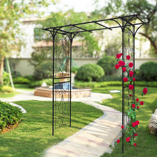 English Elm Metal Powder-coated Garden Arch Galvanized Steel Frame for Climbing Roses Outdoor W1586P148590